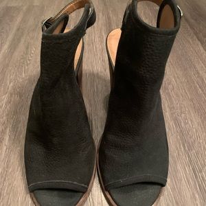 Lucky Brand black peep-toe heels